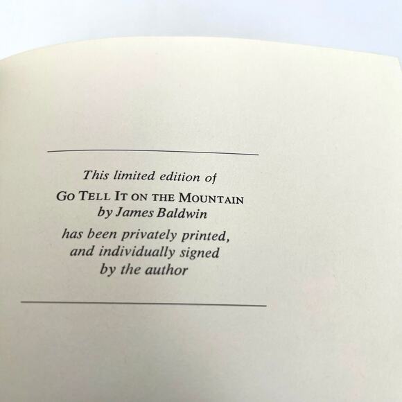 SIGNED Go Tell It On the Mountain by James Baldwin , Franklin Library - Picture 12 of 13